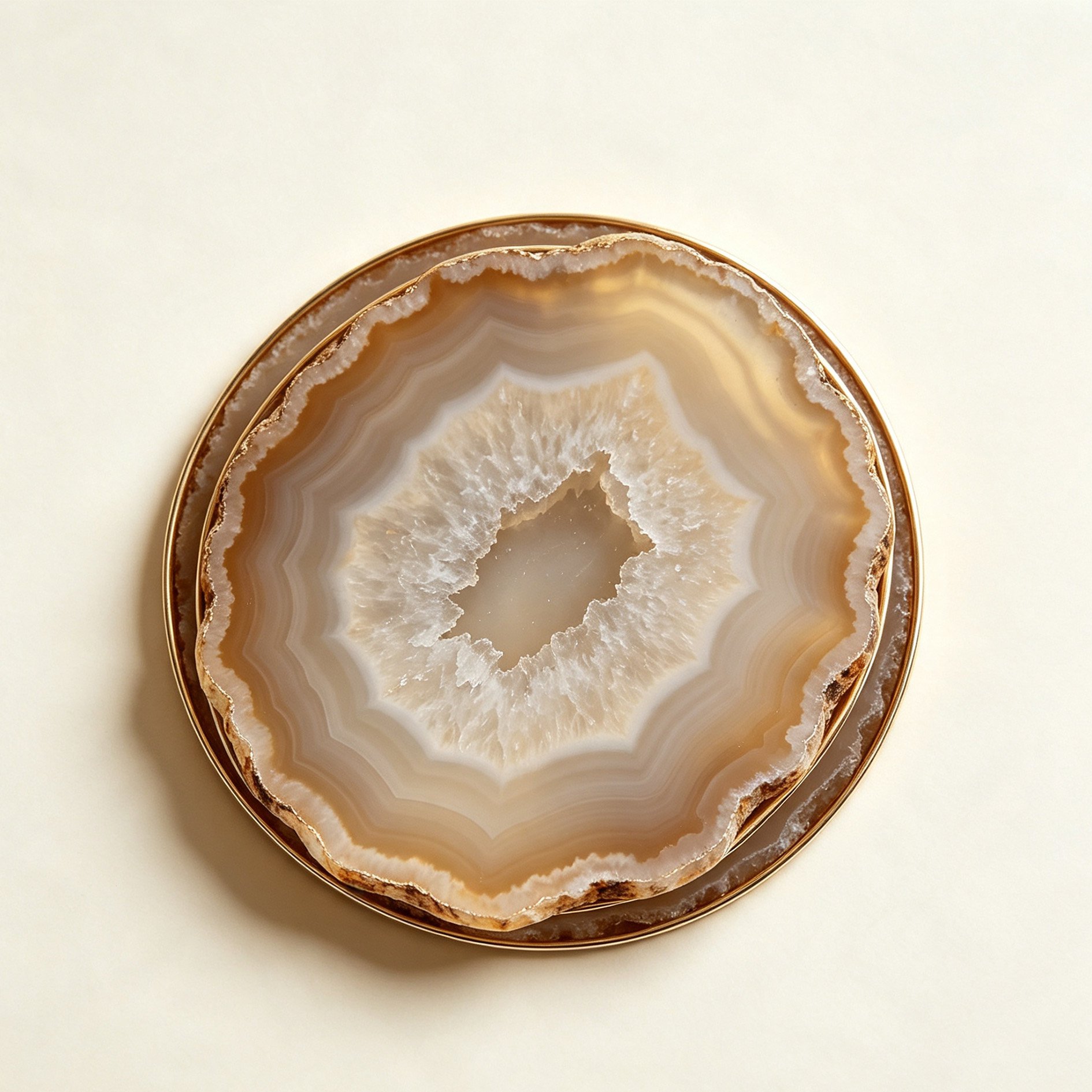 Agate Gold-rimmed Coasters