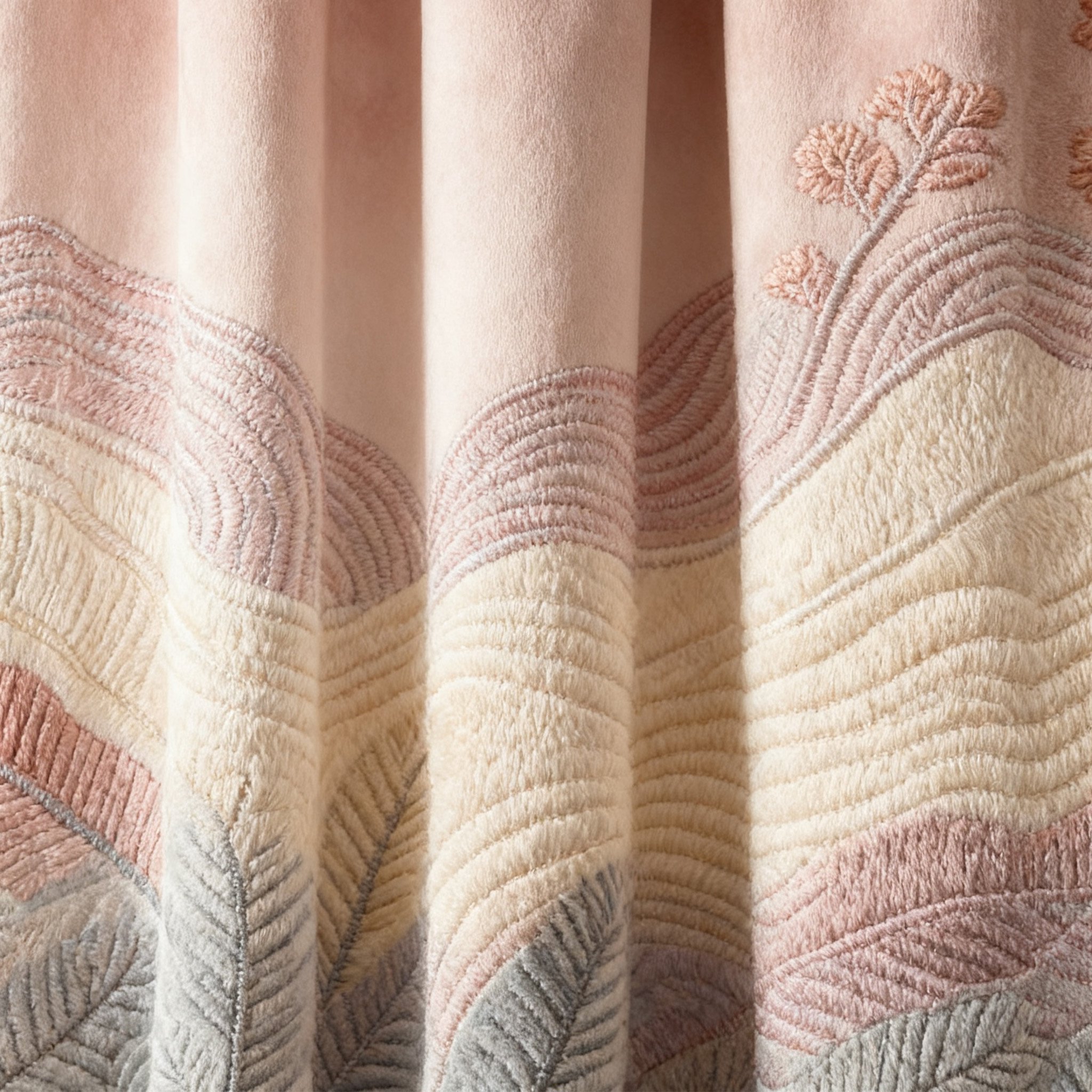 ผ้าม่านอาบน้ำงานปักเพิ่มความหรูหรา