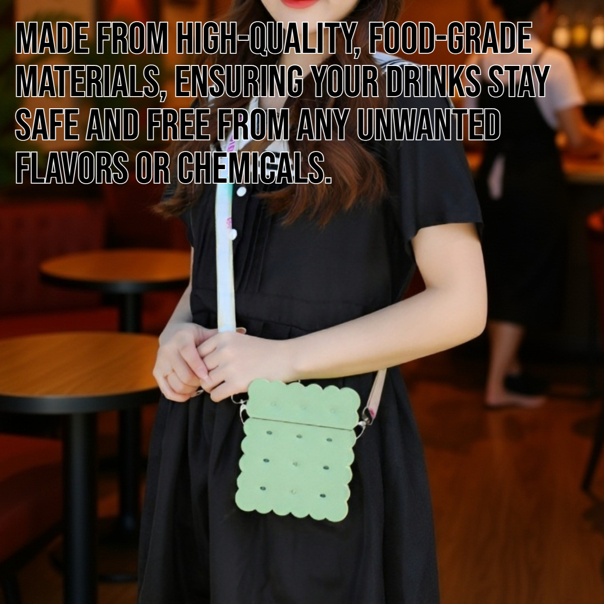 Creative cookie shaped straw water cup