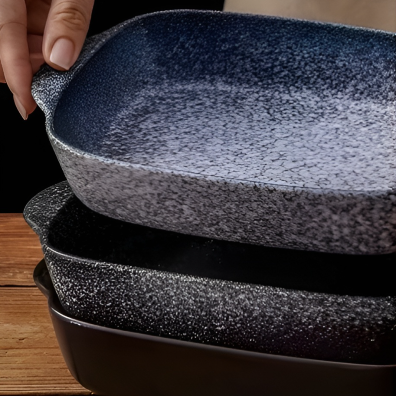 Double-eared baking pan