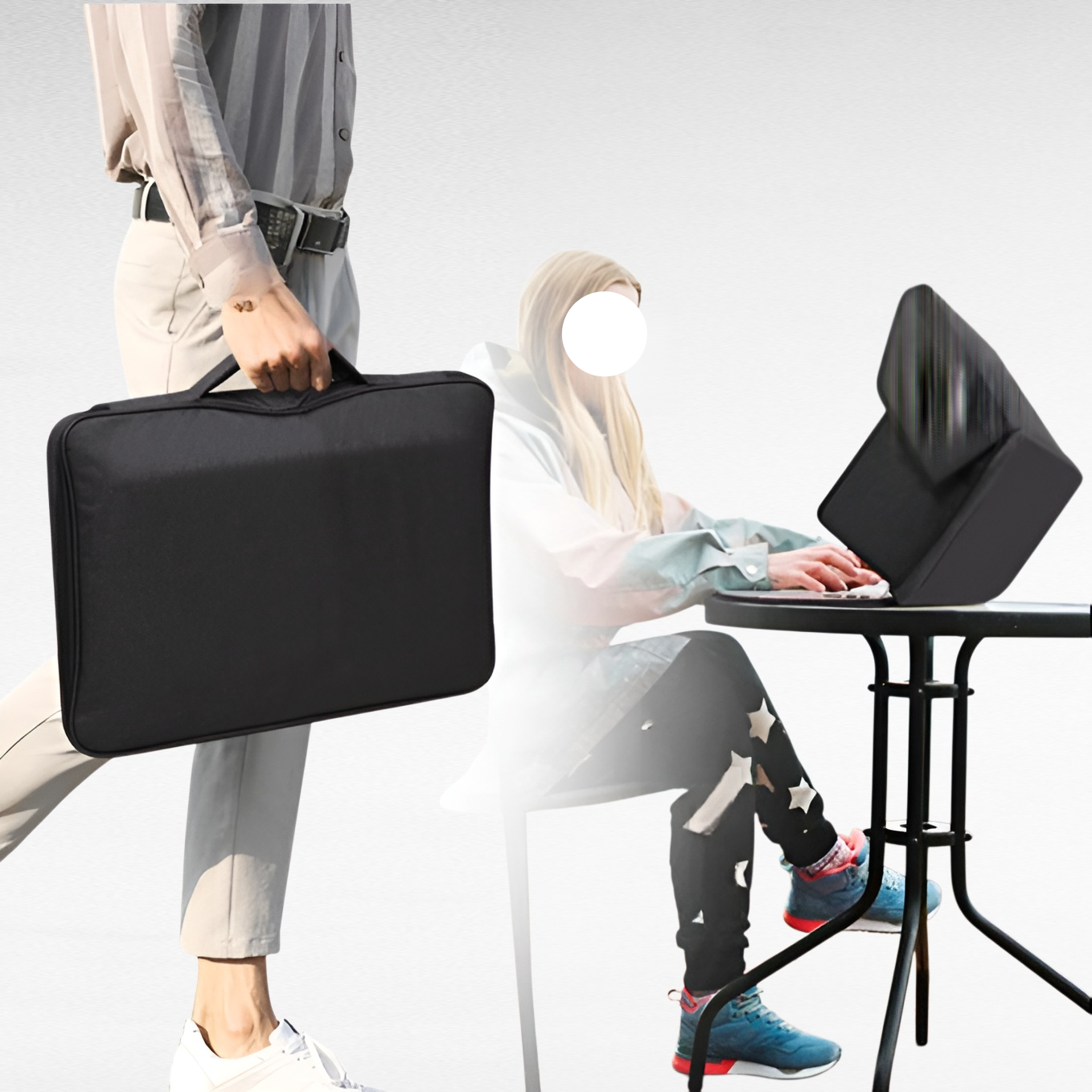 Funda de privacidad y sombra para laptop, portátil y plegable, ideal para exteriores