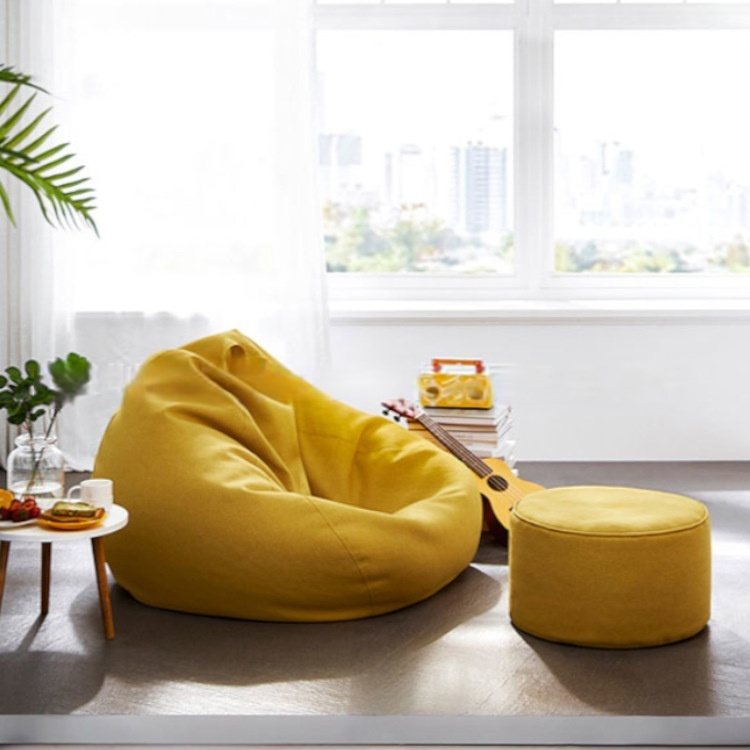 Funda japonesa de tela para cojín y reposapiés