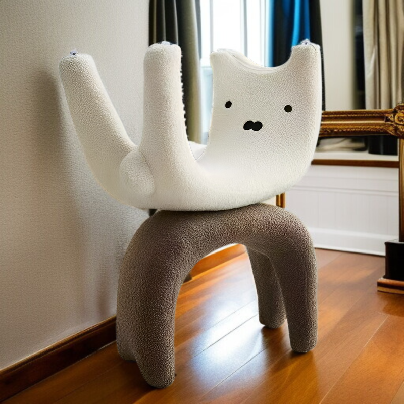 북유럽 캐릭터 동물 화장대 가정용 액체 낮은 의자 신발 교환대 현관 신발 걸상