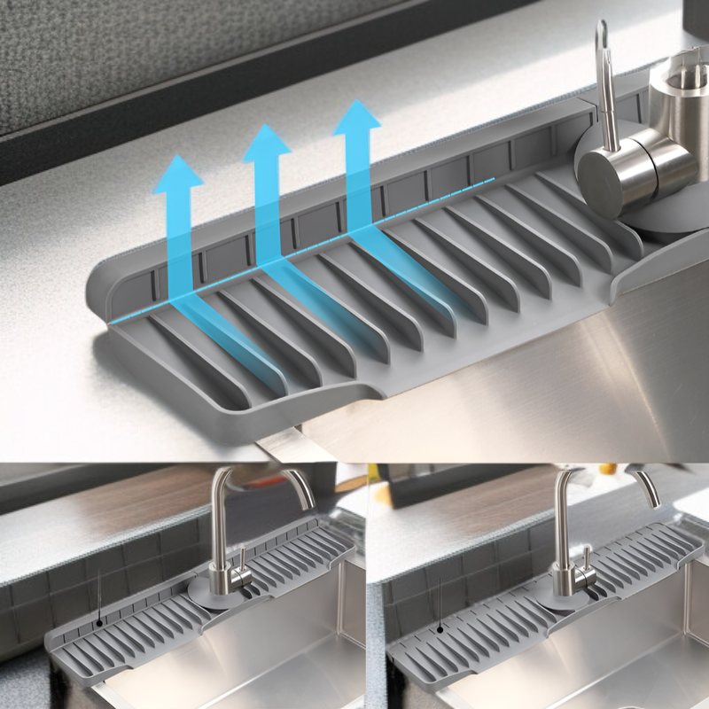 실리콘 수도꼭지 물빠짐 매트 방수 링 