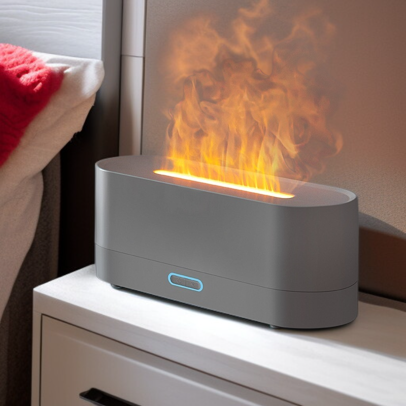 Humidifier small ultrasonic type 160ml humidifier table aroma diffuser USB power supply flame fashio