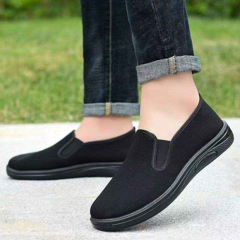 一腳蹬高檔透氣休閒帆布鞋