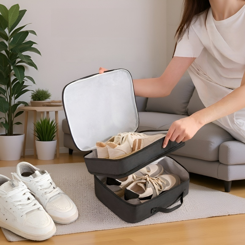 외출 접이식 휴대용 3단 입체 신발 가방 여행 신발 가방 신발 수납 가방