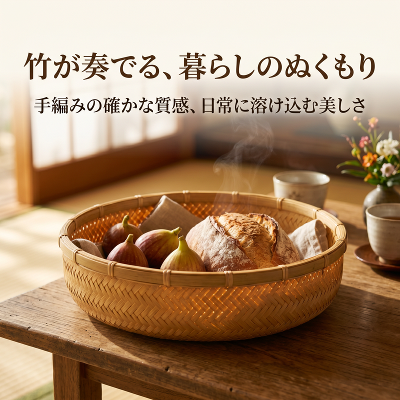多用途竹かご 揚げ物・お好み焼き・お祝い料理に最適