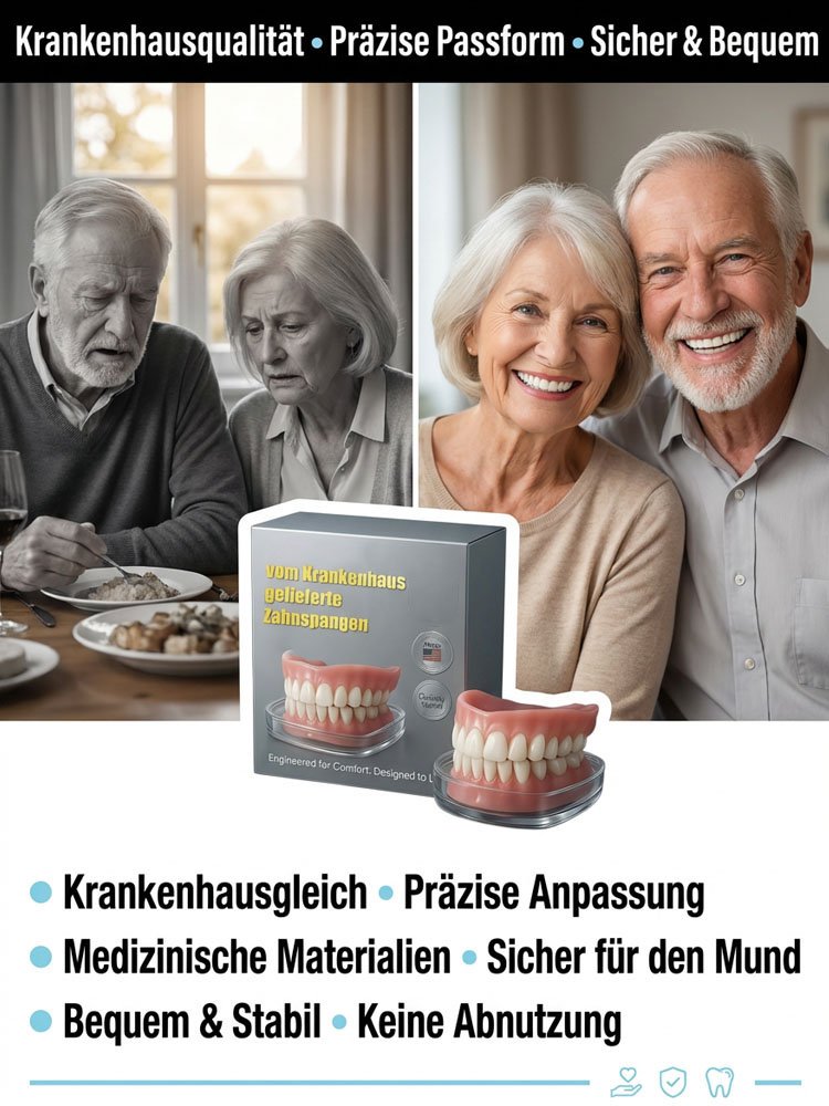 vom Krankenhaus gelieferte Zahnspangen