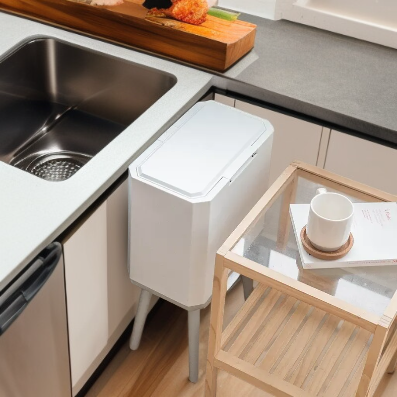 Cubo de basura doble japonés, alta calidad, clasificación seco-húmedo