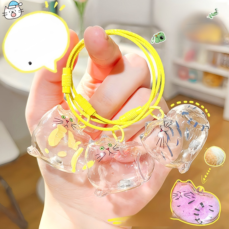 Porte-clés bouteille transparente de conservation de poils, souvenir pour animaux