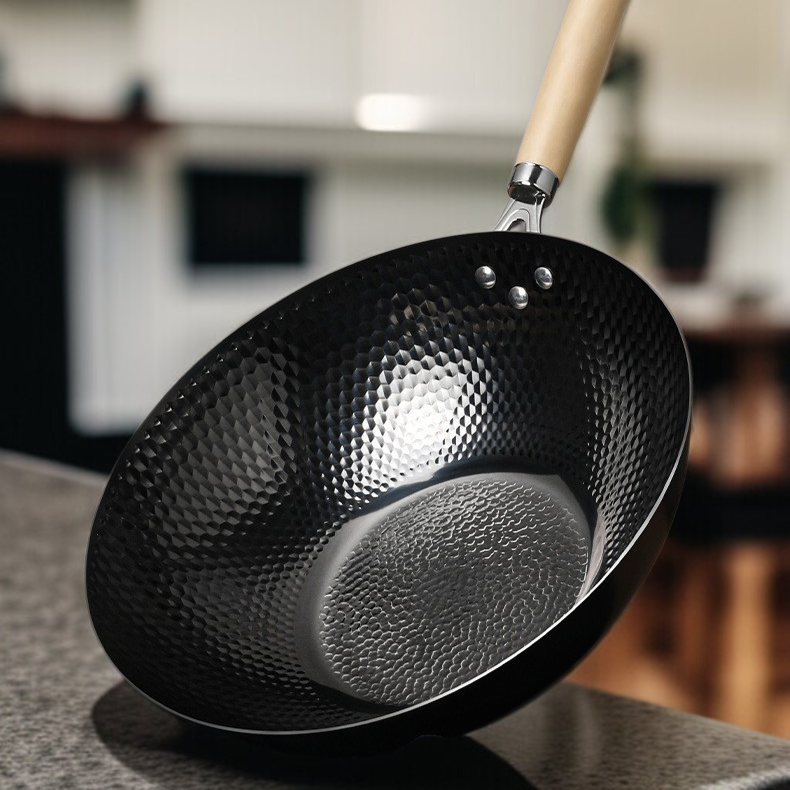 가정용 숙철 무코팅 볶음냄비 전통 가마냄비 무접착 후라이팬 후라이팬 무코팅 가마냄비 레인지