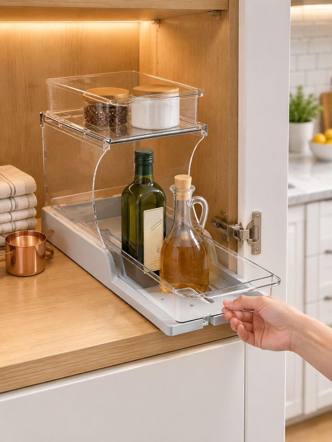 2-Tier Pull-Out Multipurpose Organizer