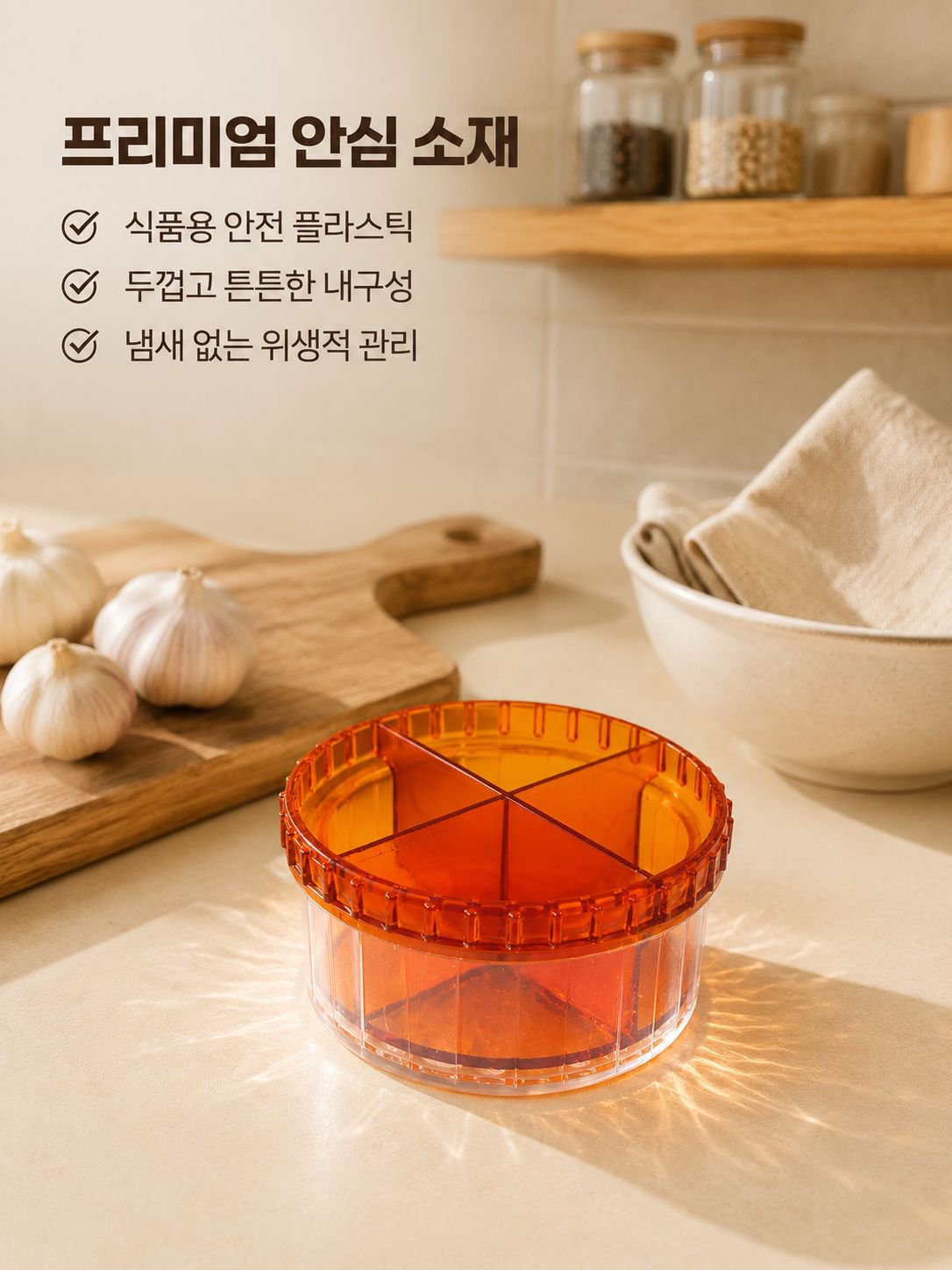수동 프레스타입 마늘분쇄기 주방용품