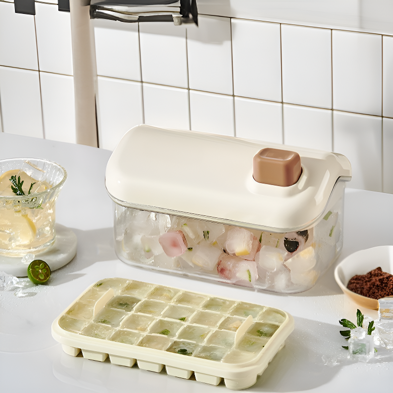 小分け製氷機、氷がくっつかない、家庭用冷たい飲み物作りに