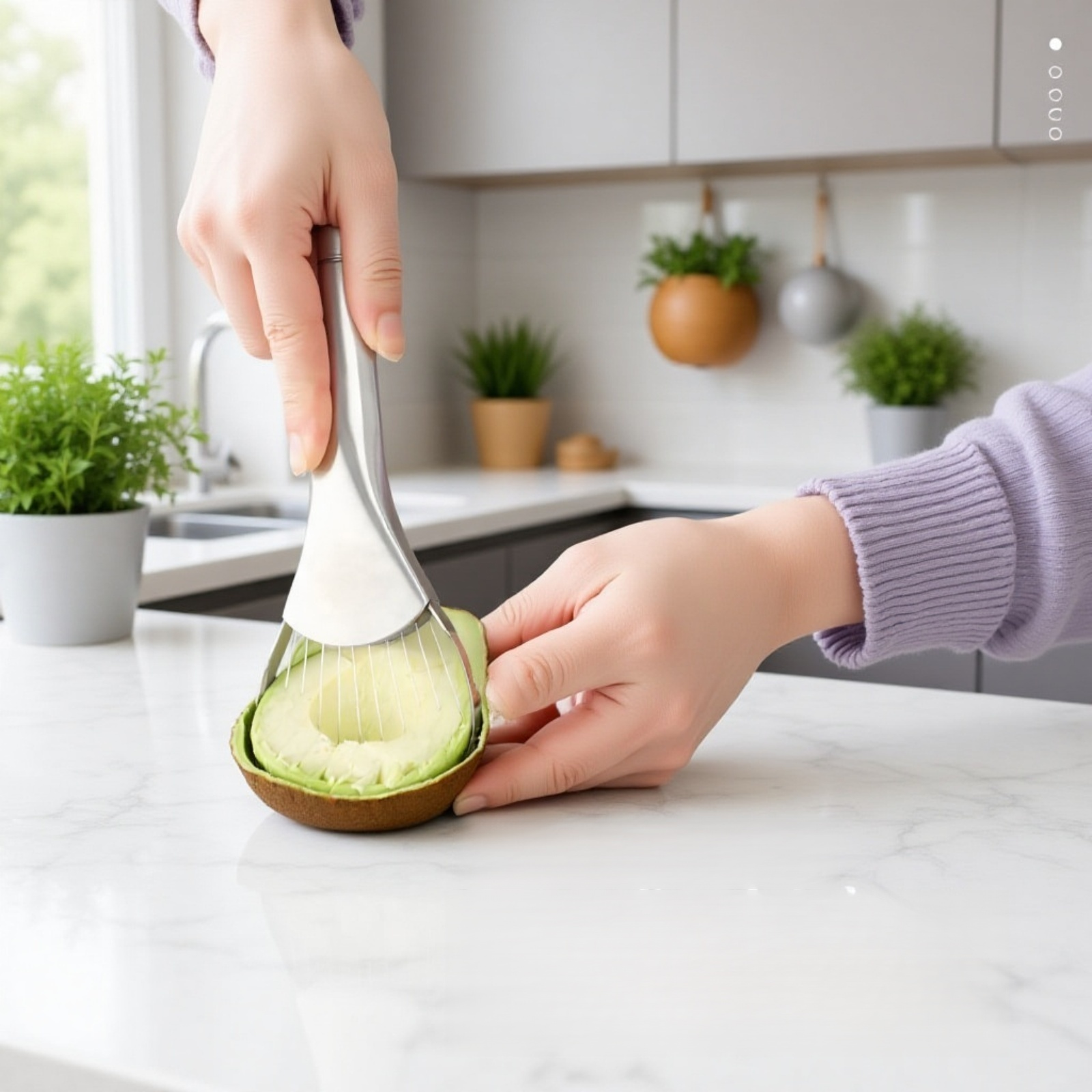 ステンレス製アボカドカッター果物切り器