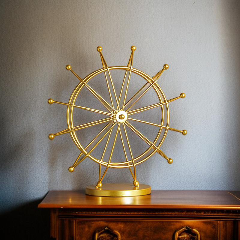 زينة عجلة فيريس لغرفة المعيشة، ديكور دوار للطاولة، تزيين المدخل وخزانة التلفزيون