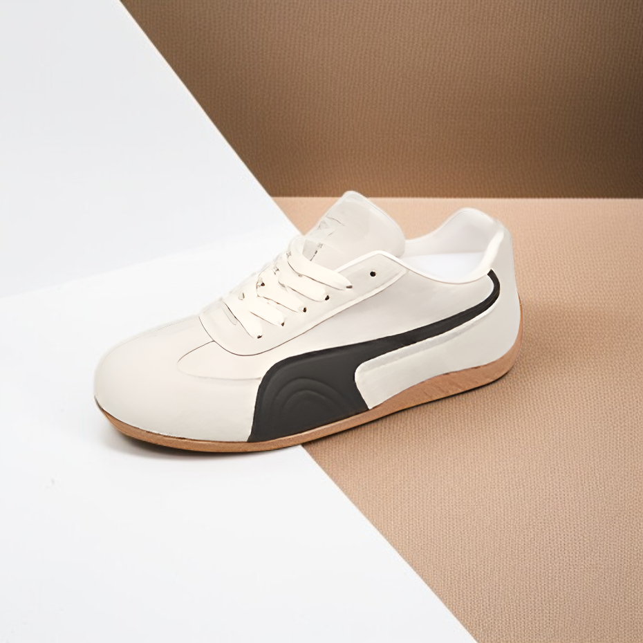 레트로 레이스업 로우탑 플랫 캐주얼 슈즈