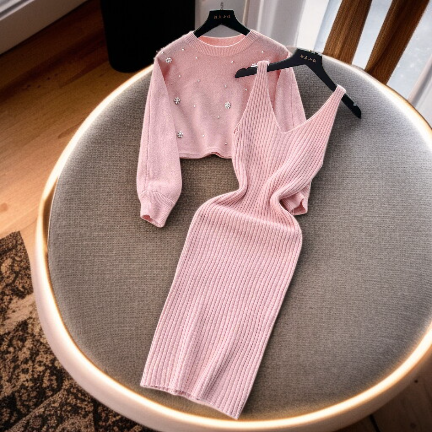 秋冬針織毛衣裙