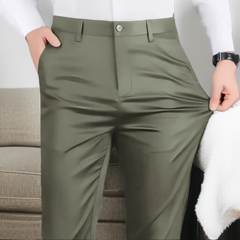 アイスシルク4WAYストレッチシワ防止スラックス