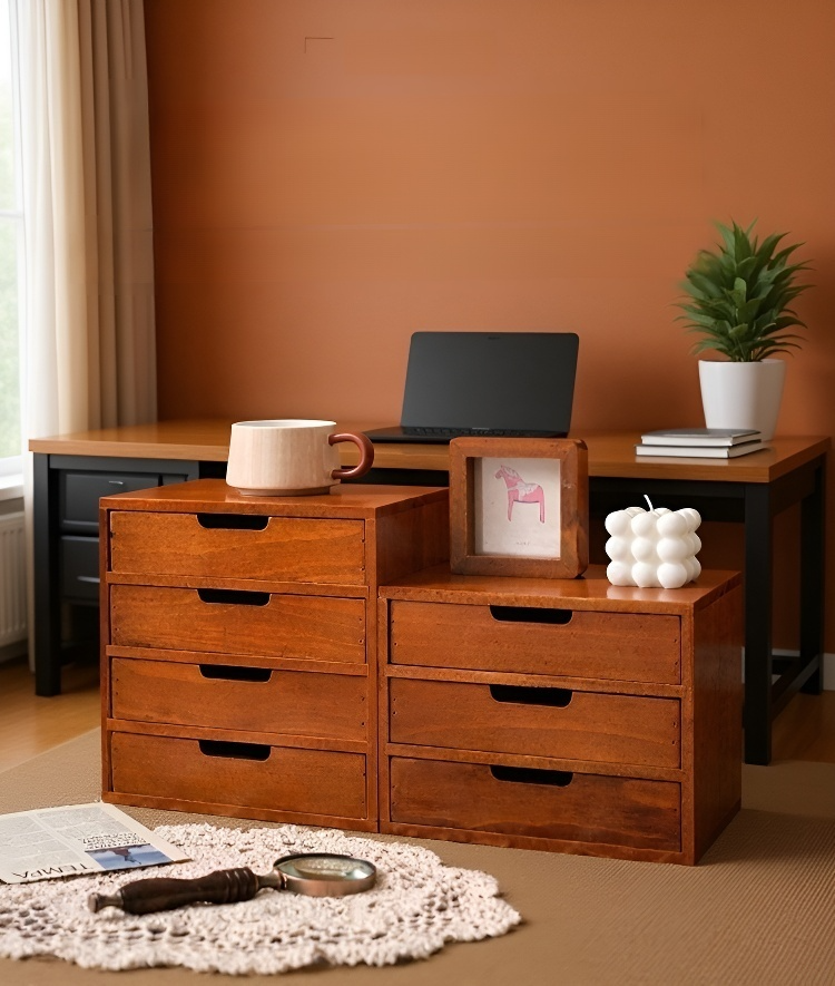 다용도 탁상 서랍형 사물함 전면 이미지