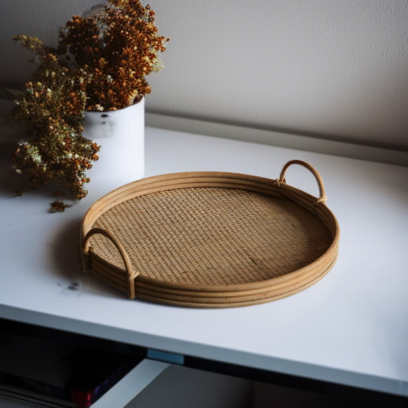Rattan Woven Tray Tea Plate