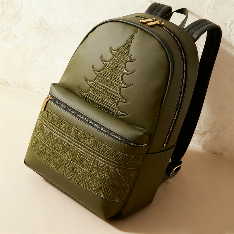 고급 자수 비즈니스 백팩