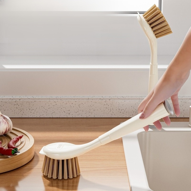 多功能吸盤長柄鍋刷