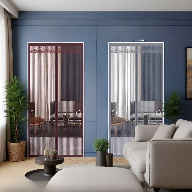 가정용 모기문발 전자석흡입문 자착면타공망 여름 모기문발