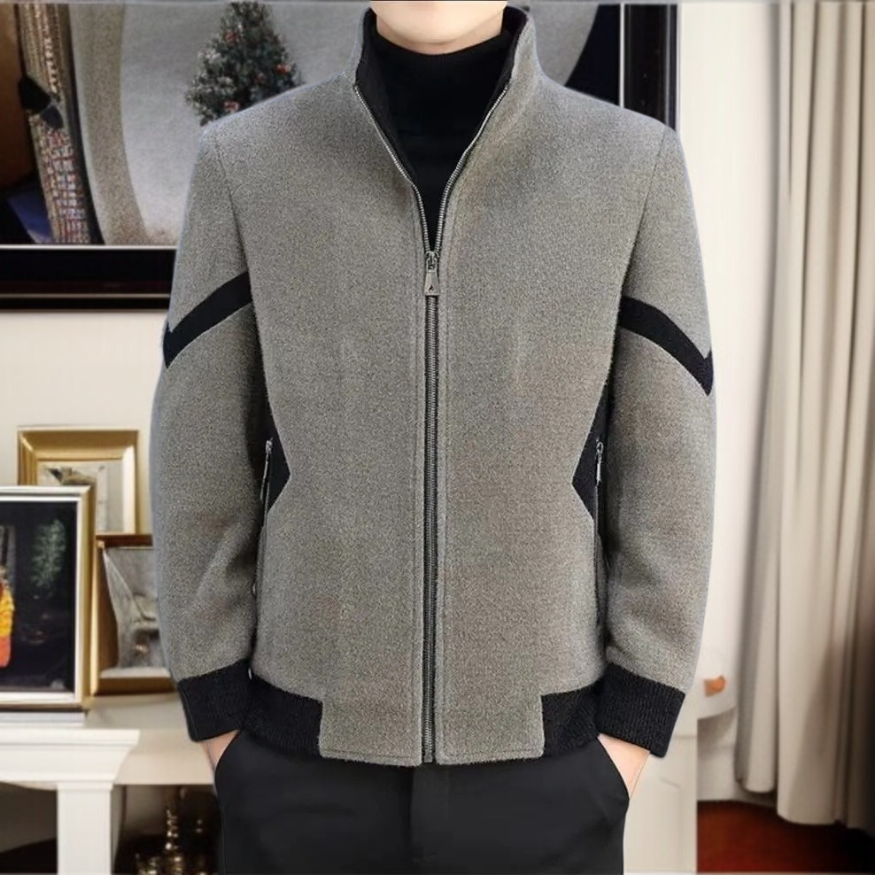 남자 가을 겨울 기모 차이나 모직 재킷 캐주얼 남 모직 코트 남자 모직 재킷 캐주얼 남 코트