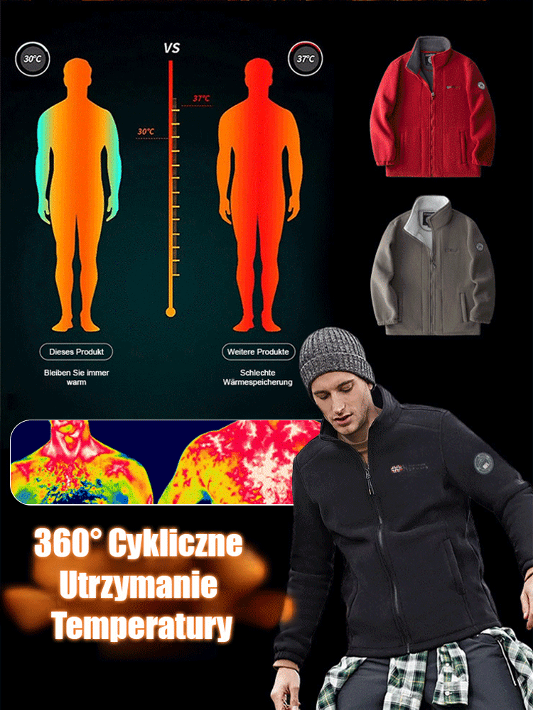 Dwuwarstwowa kurtka polarowa dla mężczyzn