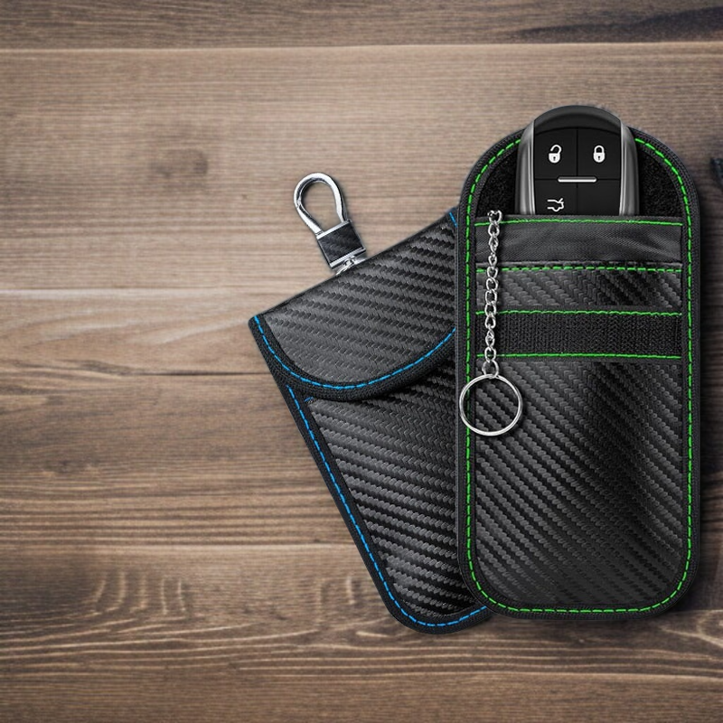 車のキー袋ファラディ炭素繊維アンチポジショニング スクリーントラッキング信号盗難防止デザインキーケース