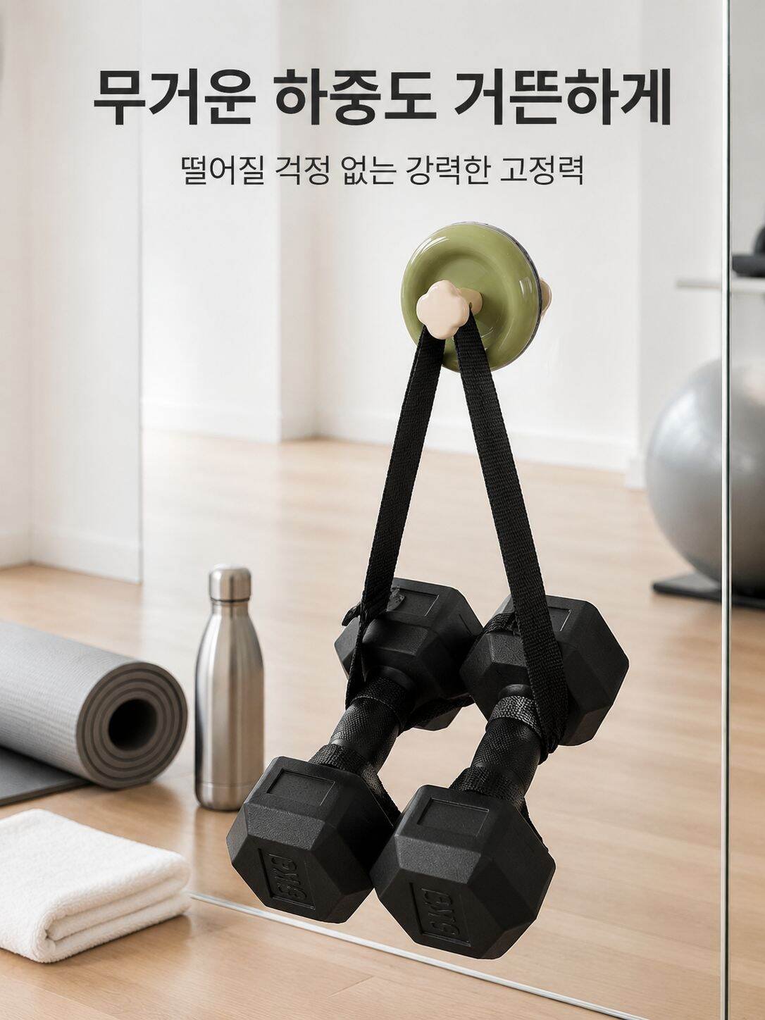 무타공 강력 하중 진공 흡착 훅