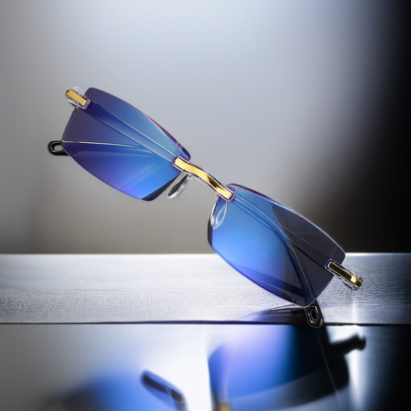 แว่นอ่านหนังสือตัดเหลี่ยมเพชร ป้องกันแสงสีฟ้า