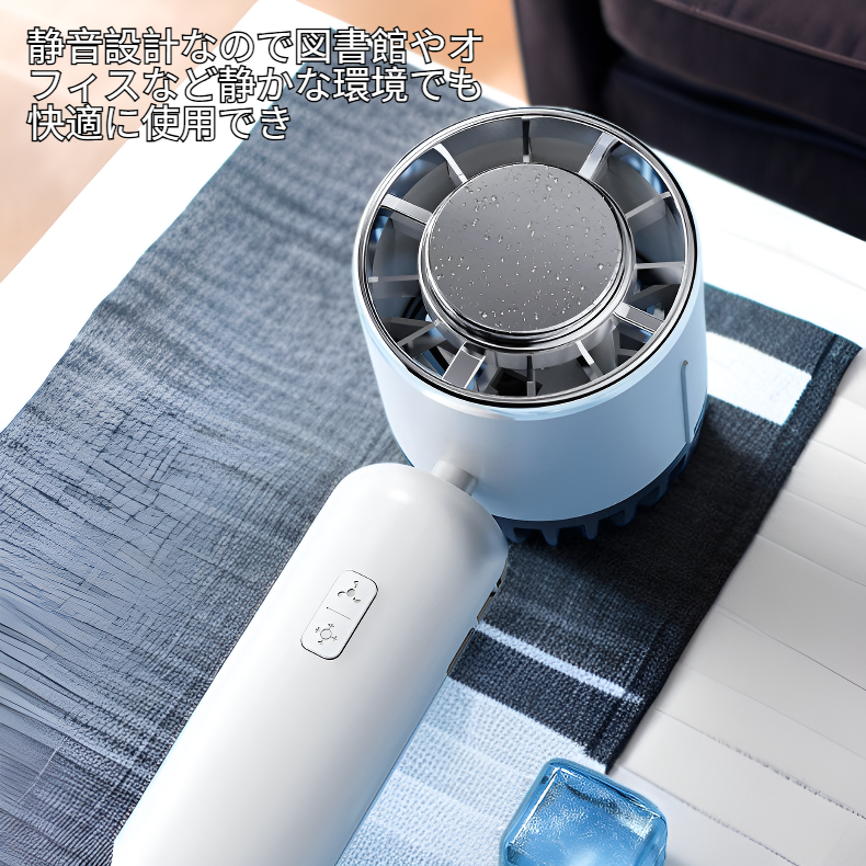 ミニUSB充電式扇風機 静音携帯ハンドヘルドデスクトップターボ学生用ファン