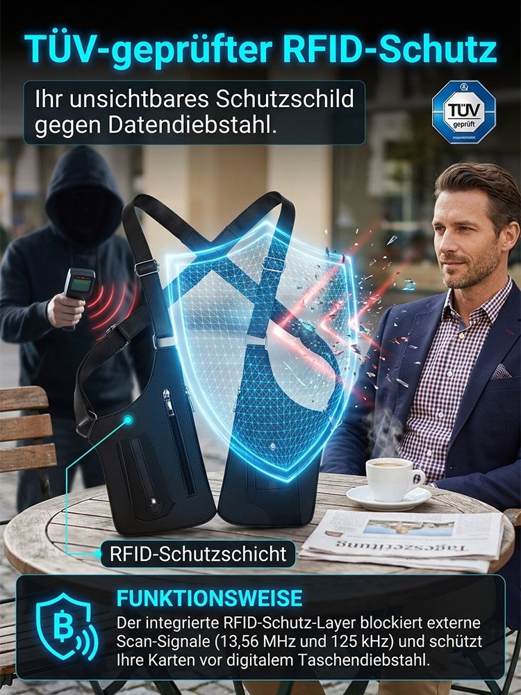 [LGR-Geprüft] Unsichtbare Anti-Diebstahl Ledertasche