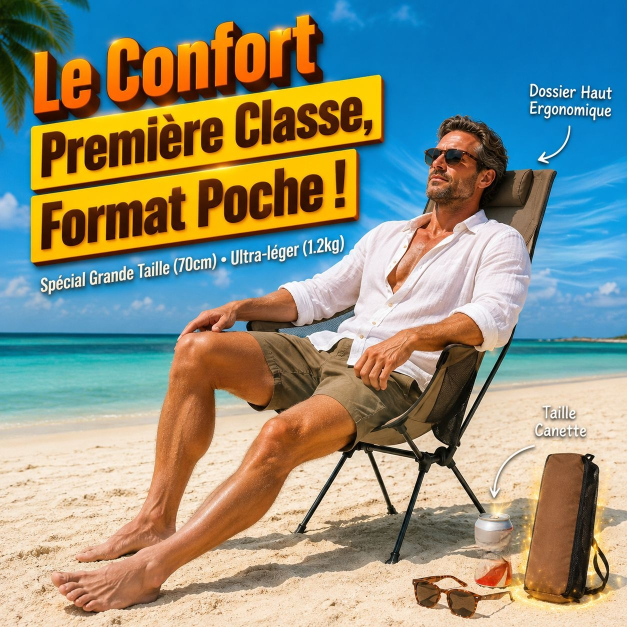 Chaise pliante d'extérieur