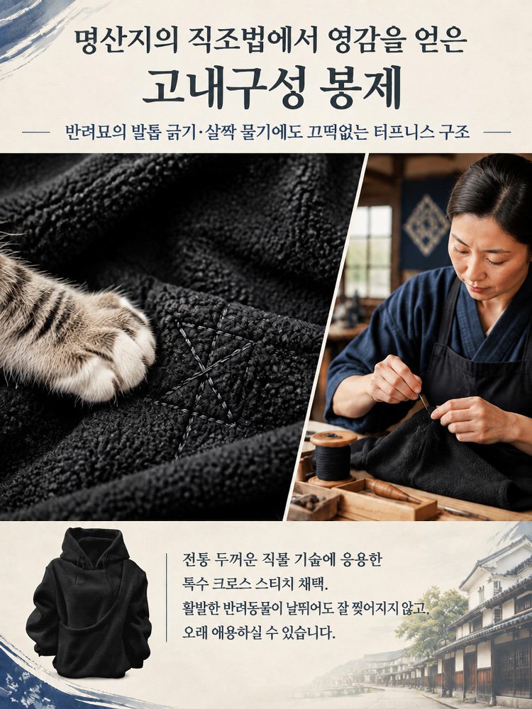 반려동물용 파우치 슬링이 달린 플러시 후드 스웨트셔츠