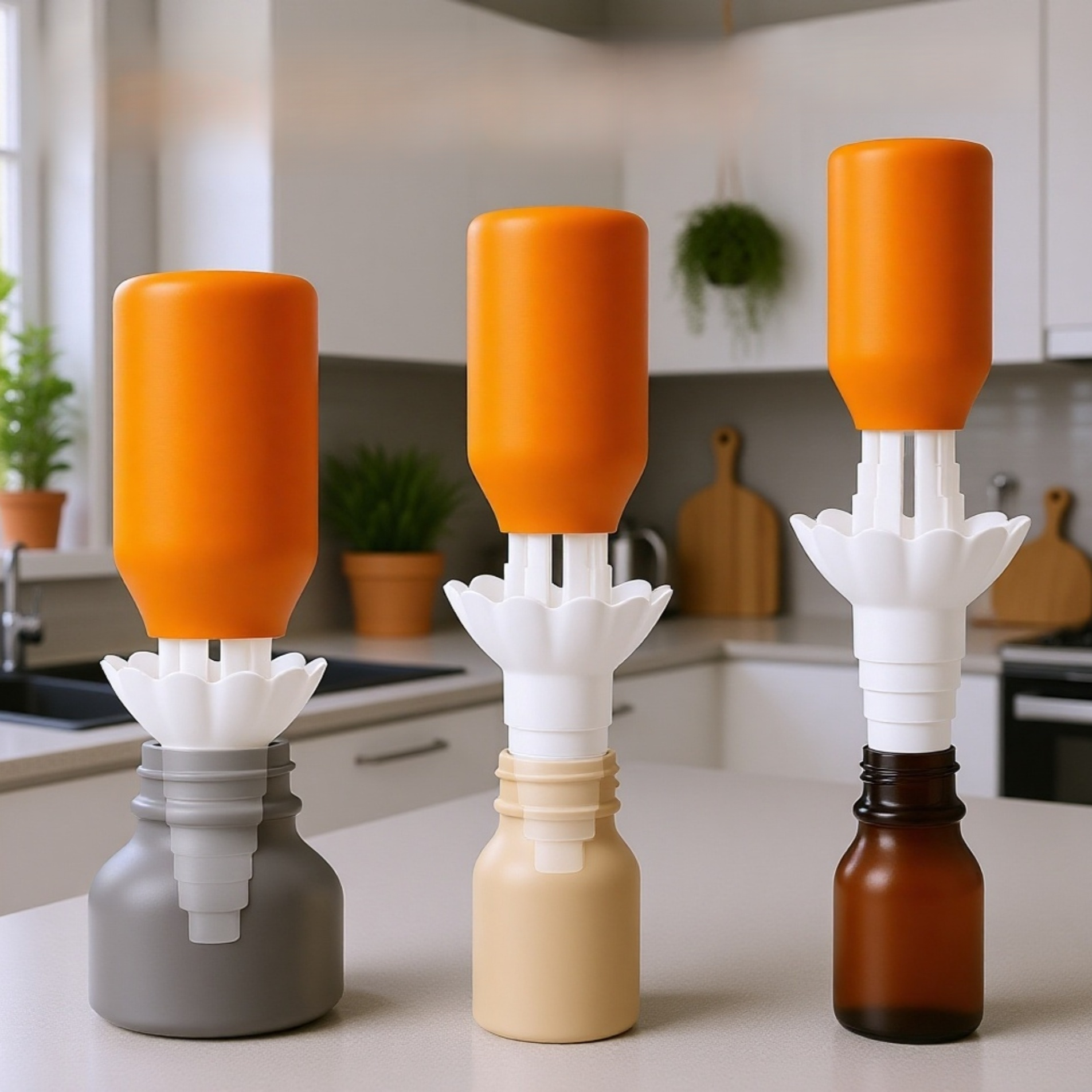 مجموعة تفريغ الزجاجات العالمية، موصل نقل السوائل