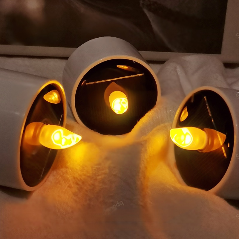Solar-powered candle night light