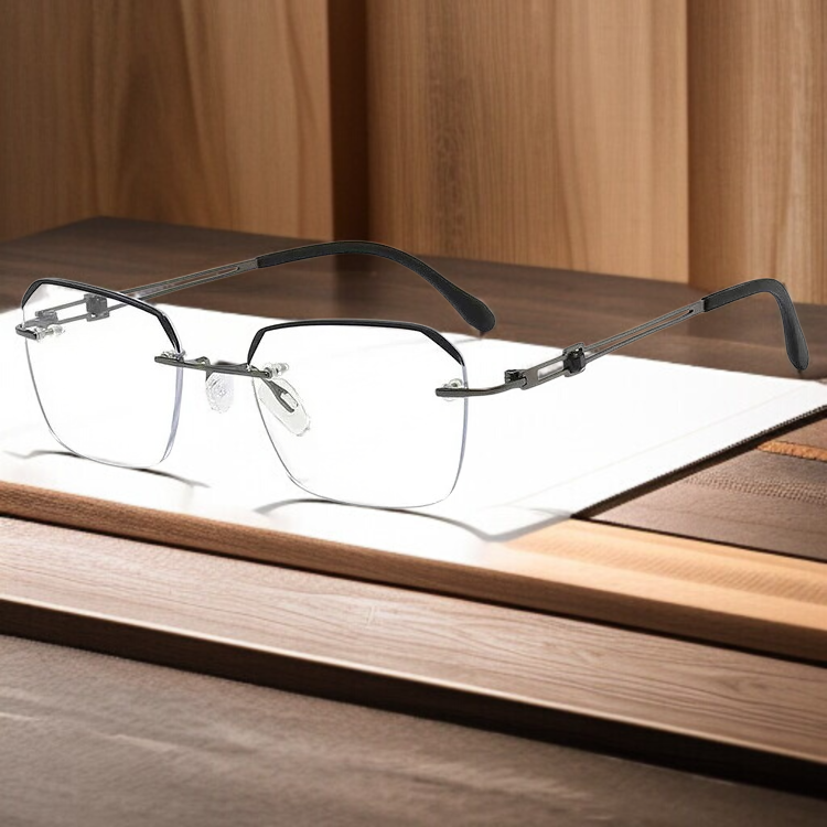 高精細無縁老眼鏡・ブルーライト防止・変色対応