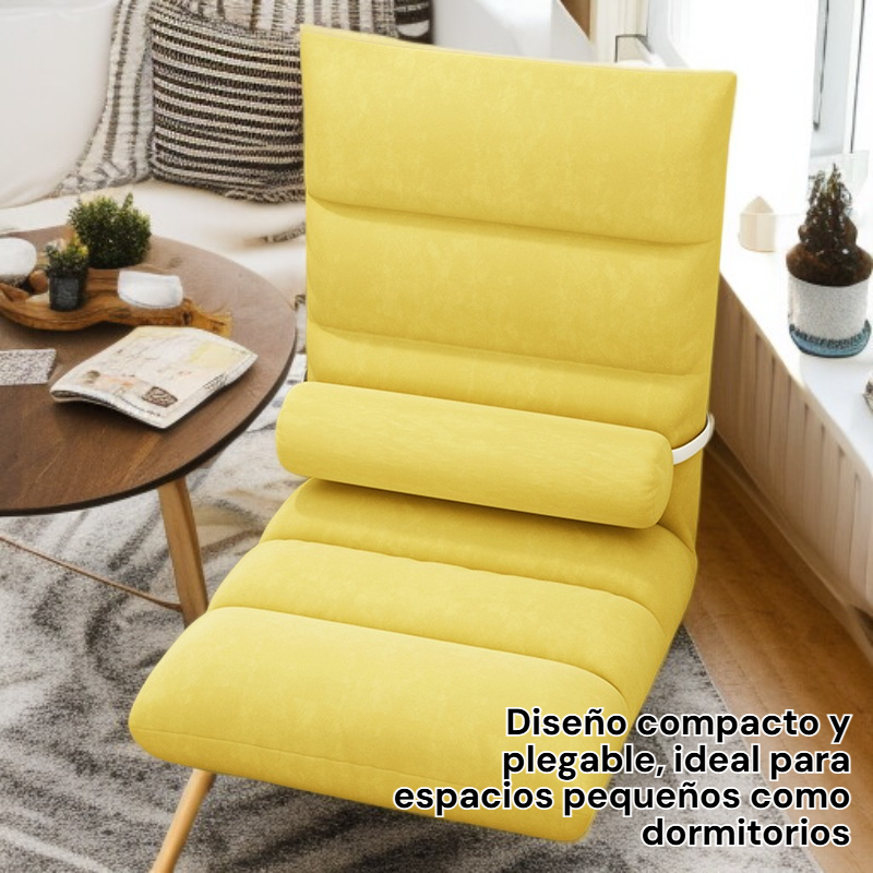 Pequeño sofá plegable de tela para suelo