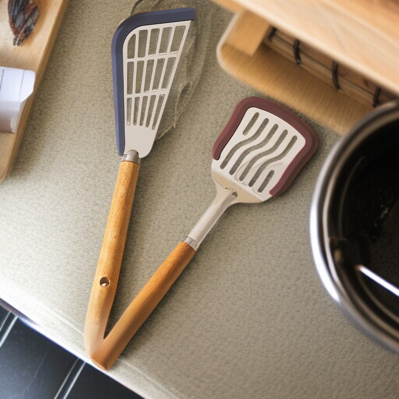 가정용 304 스테인리스 주걱 원목 손잡이 스테이크 생선구이 주방용품 실리콘 끈적임 냄비 주방용품 주걱