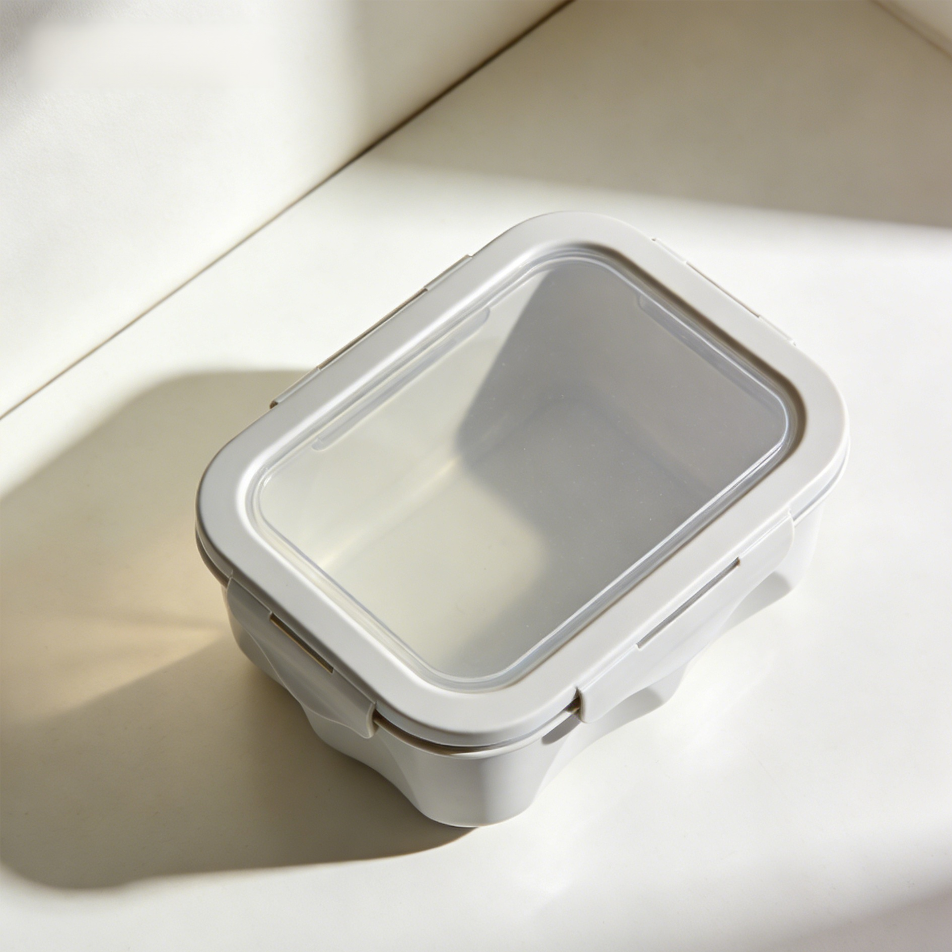 누르는 방식 밀폐형 식품 보관 용기 전체 세트 이미지