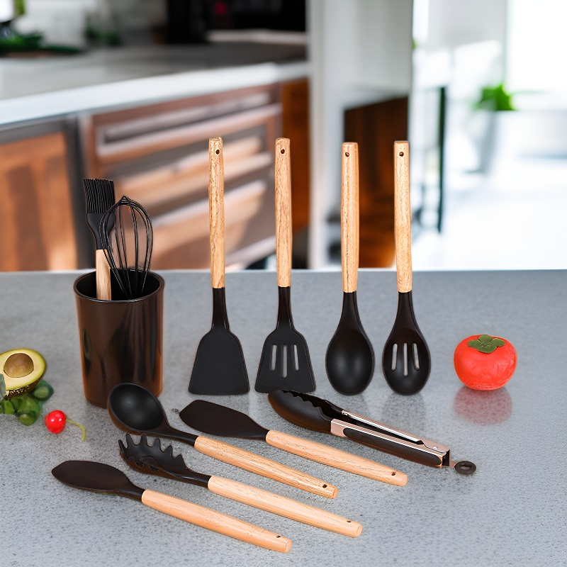 눌러붙지 않는 실리콘 조리 도구 세트
