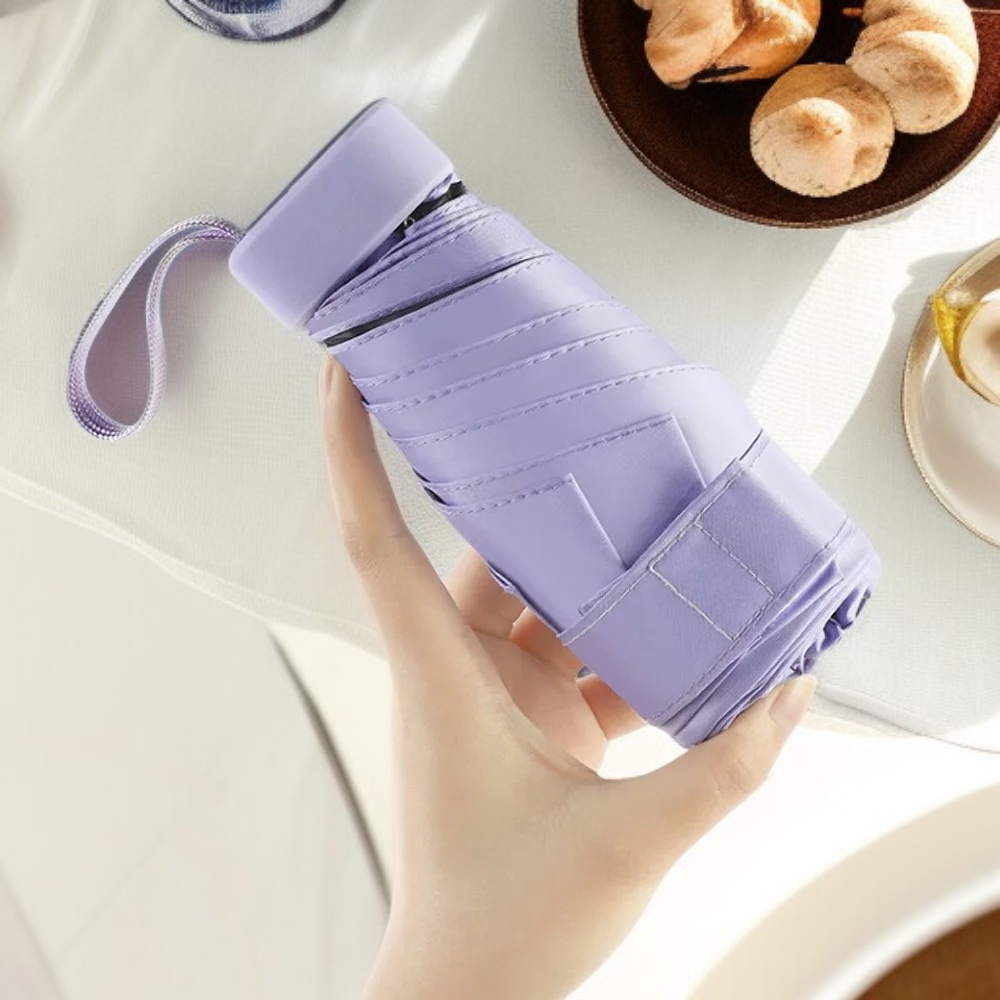 Portable Black Capsule UV Blocking Mini Umbrella for Summer