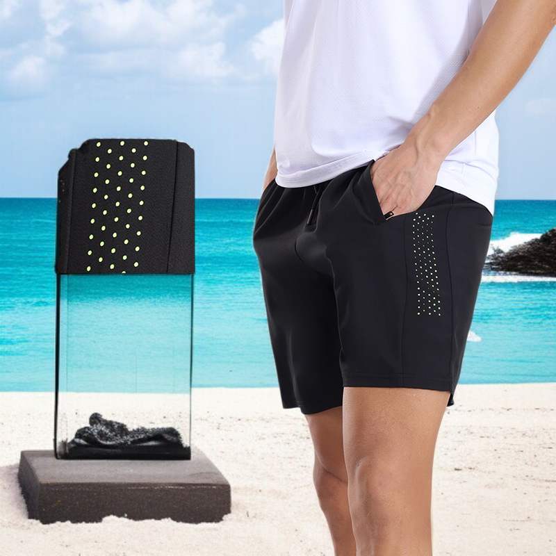 남자 여름 속건 겉옷 아이스 트레이닝 반바지 세트 빅사이즈 캐주얼 반바지 여름 겉옷 트레이닝 반바지