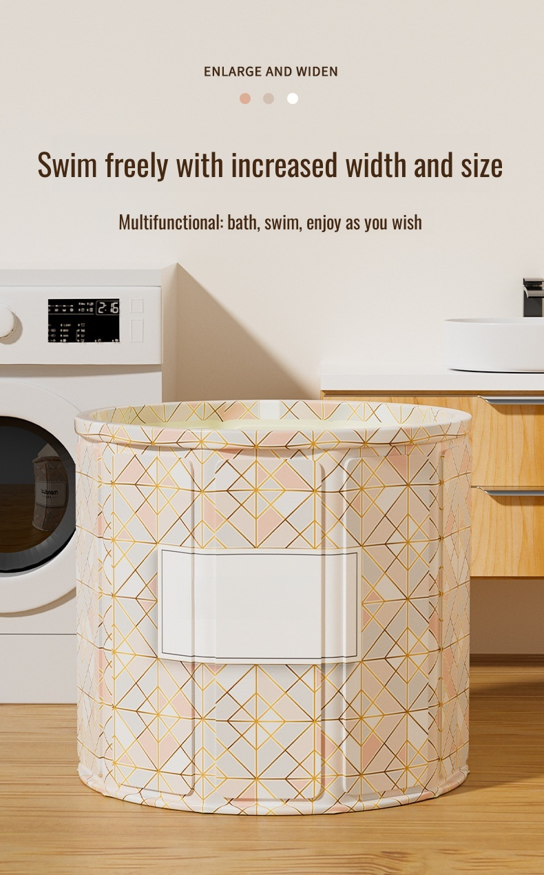 Comfortable home soaking tub with no installation required