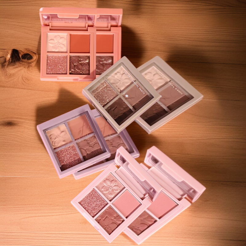 초보자 데일리 라이트 메이크업 쿼드 섀도우 팔레트 정면 사진