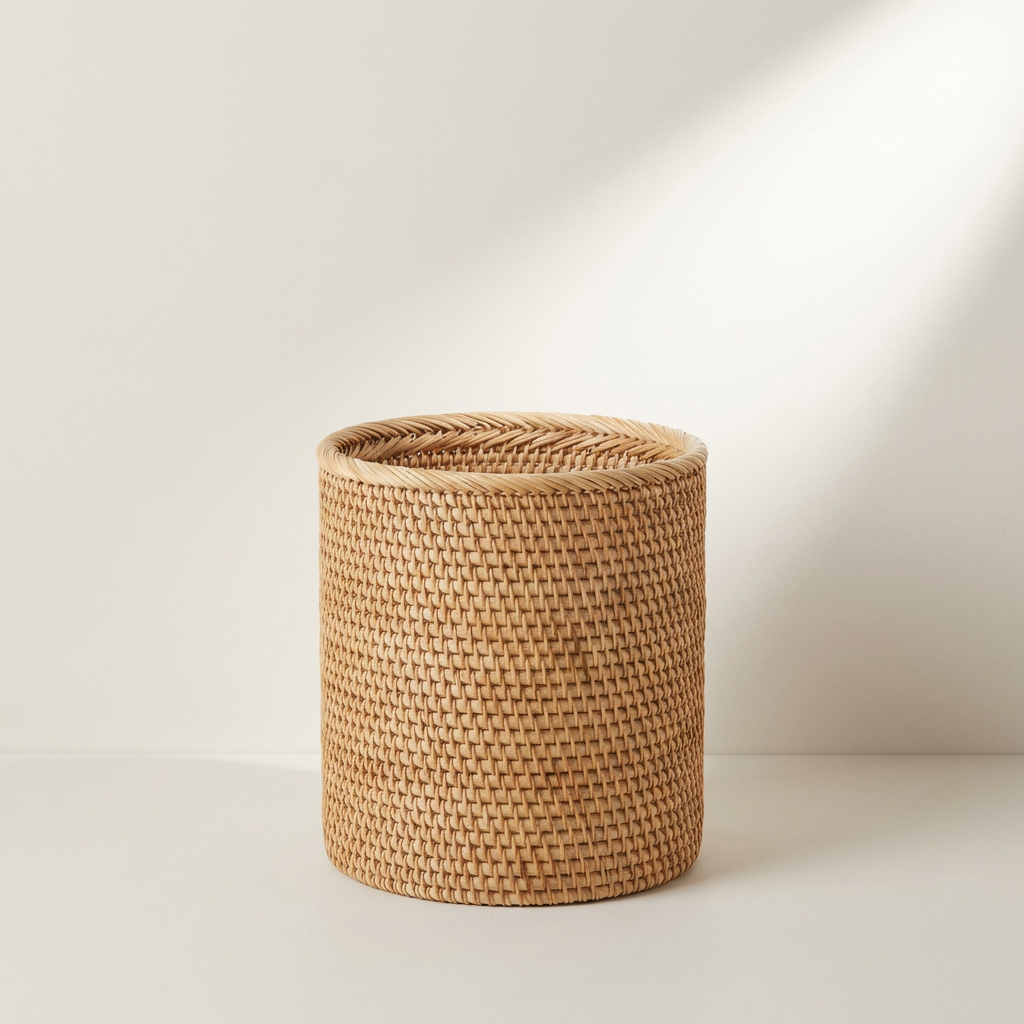 Rattan storage baskets (5 pieces)